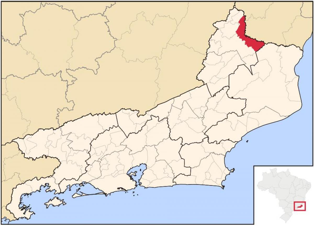 Քարտեզ Բոն-жезус-DOO Itabapoana