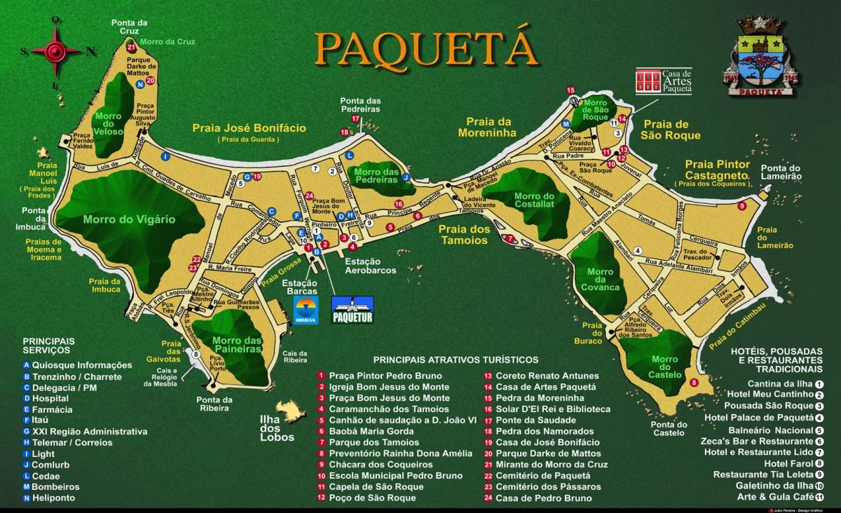 Քարտեզ Իլ դը Paquetá