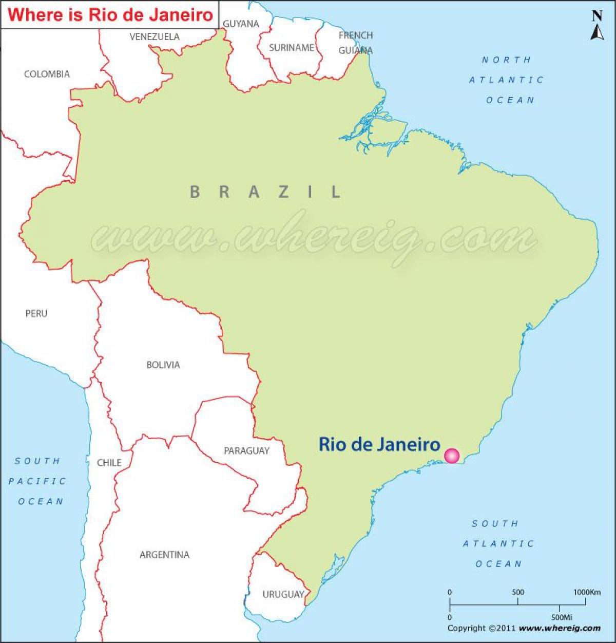 Քարտեզ Ռիո-դե-Բրազիլիայում