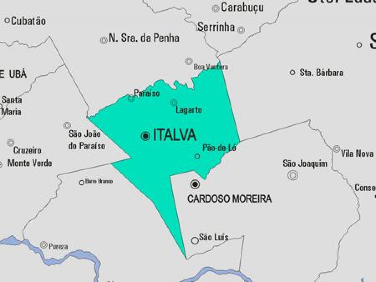 Քարտեզ համայնքի Italva