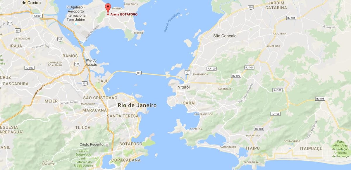 Քարտեզը մարզադաշտի Португало-Բրազիլական