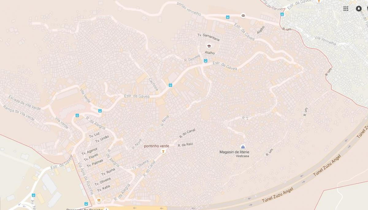 Քարտեզ favela росинья favela