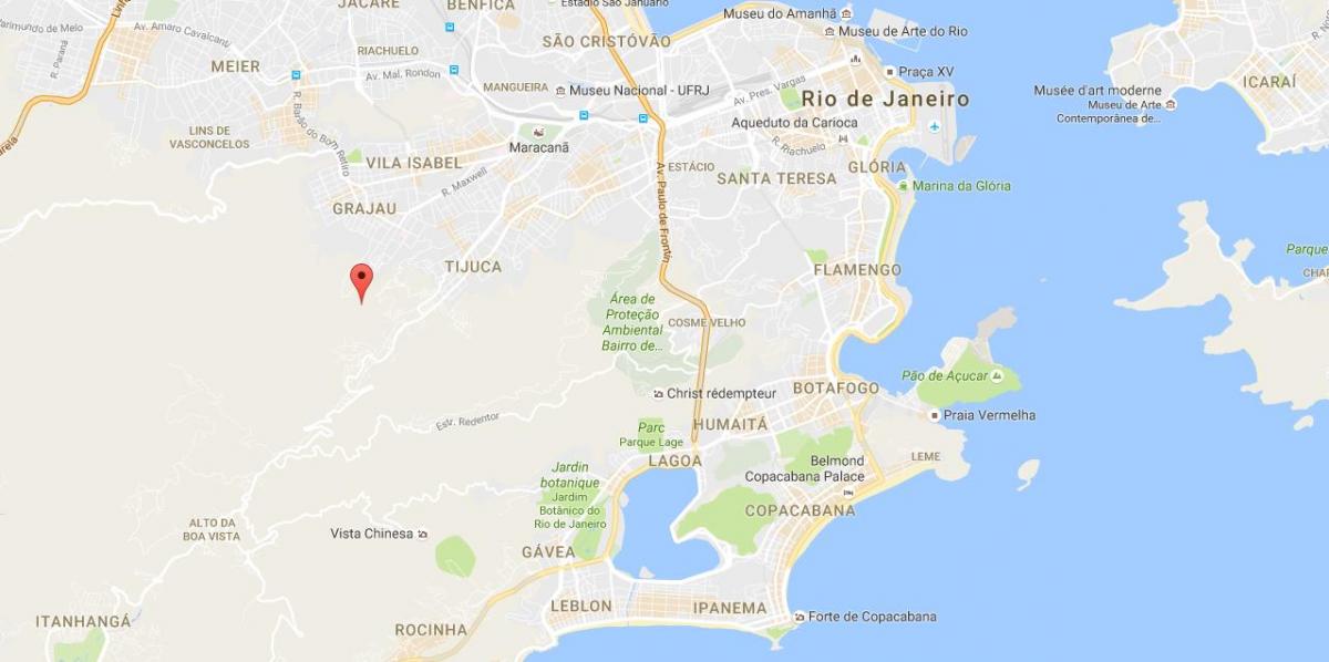Քարտեզ favela Morro մինչև Борел