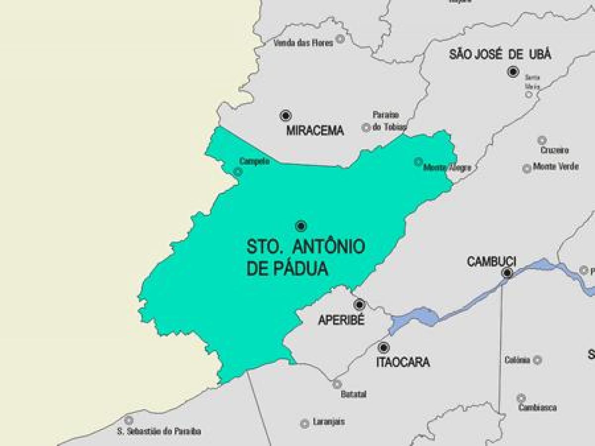 Քարտեզ Սանտո-Անտոնիու-դե-գյուղապետարան Pádua