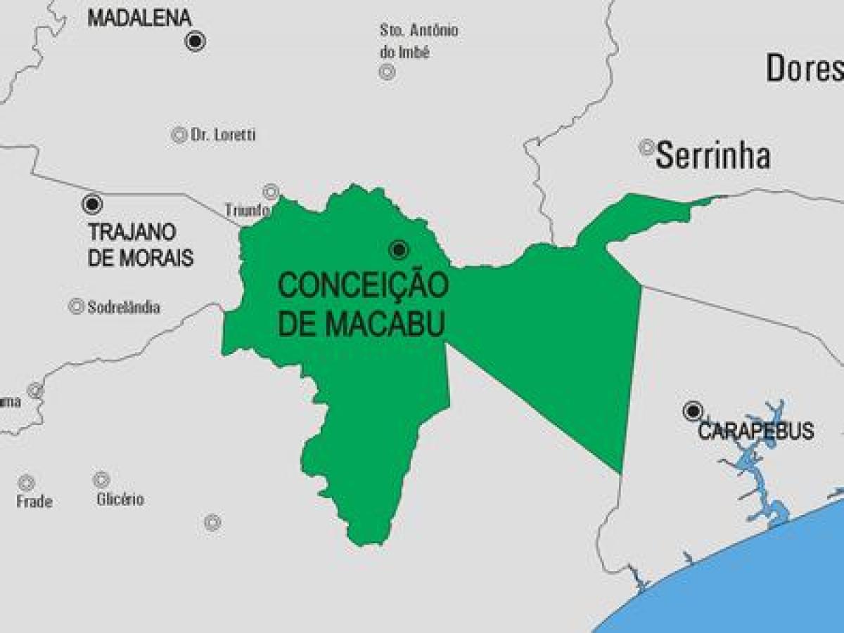 Քարտեզ Консейсан դե Macabu գյուղապետարան