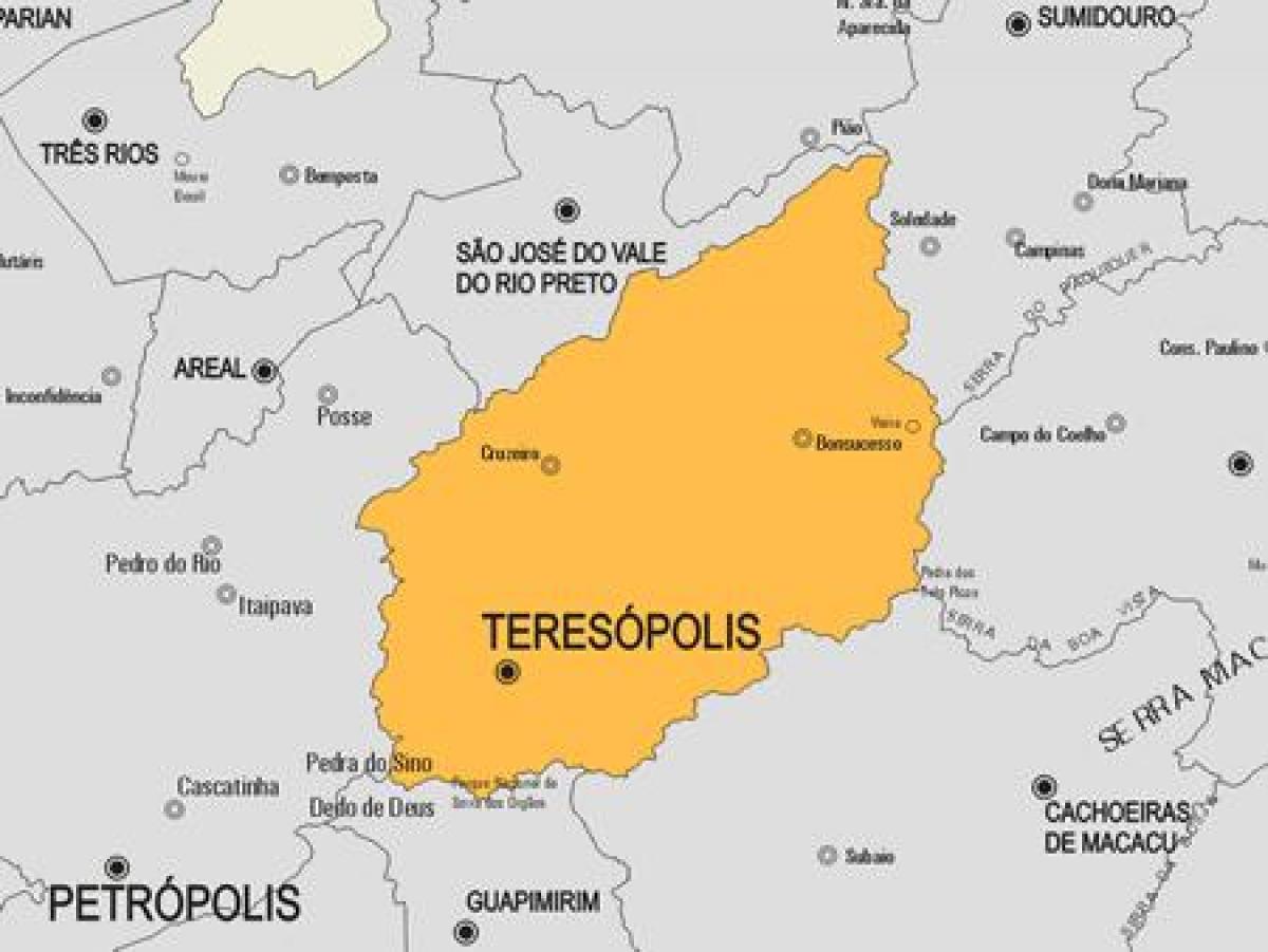 Քարտեզ համայնքի քաղաքի Терезополис