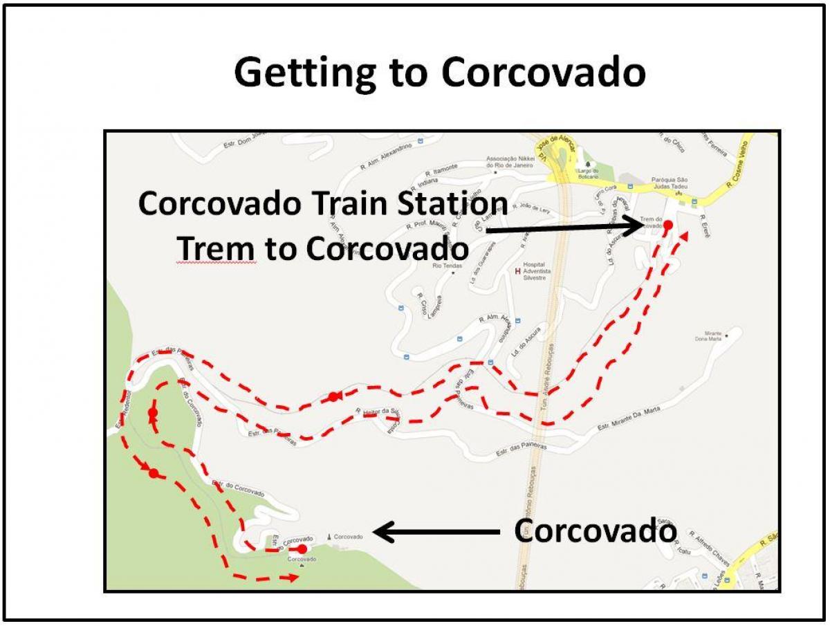 Քարտեզ գնացքի Корковадо