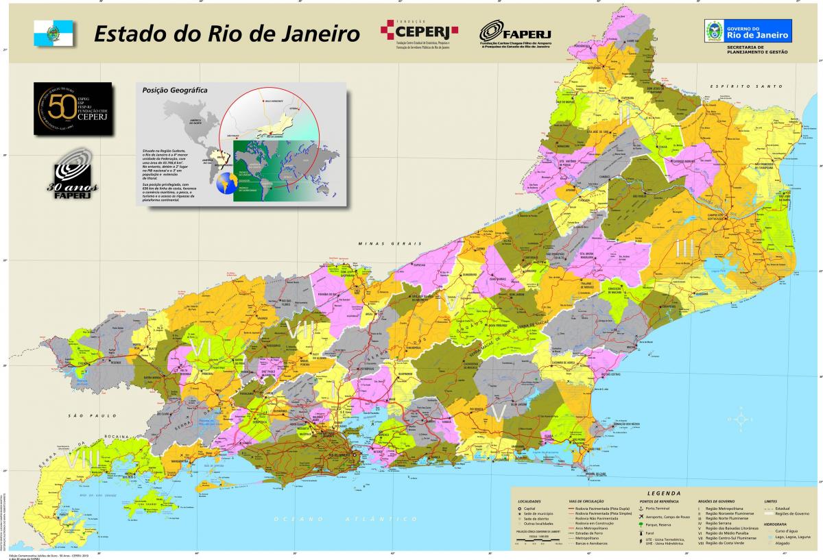 Քարտեզ մունիցիպալ կազմավորումների է Ռիո-դե-Ժանեյրոյում