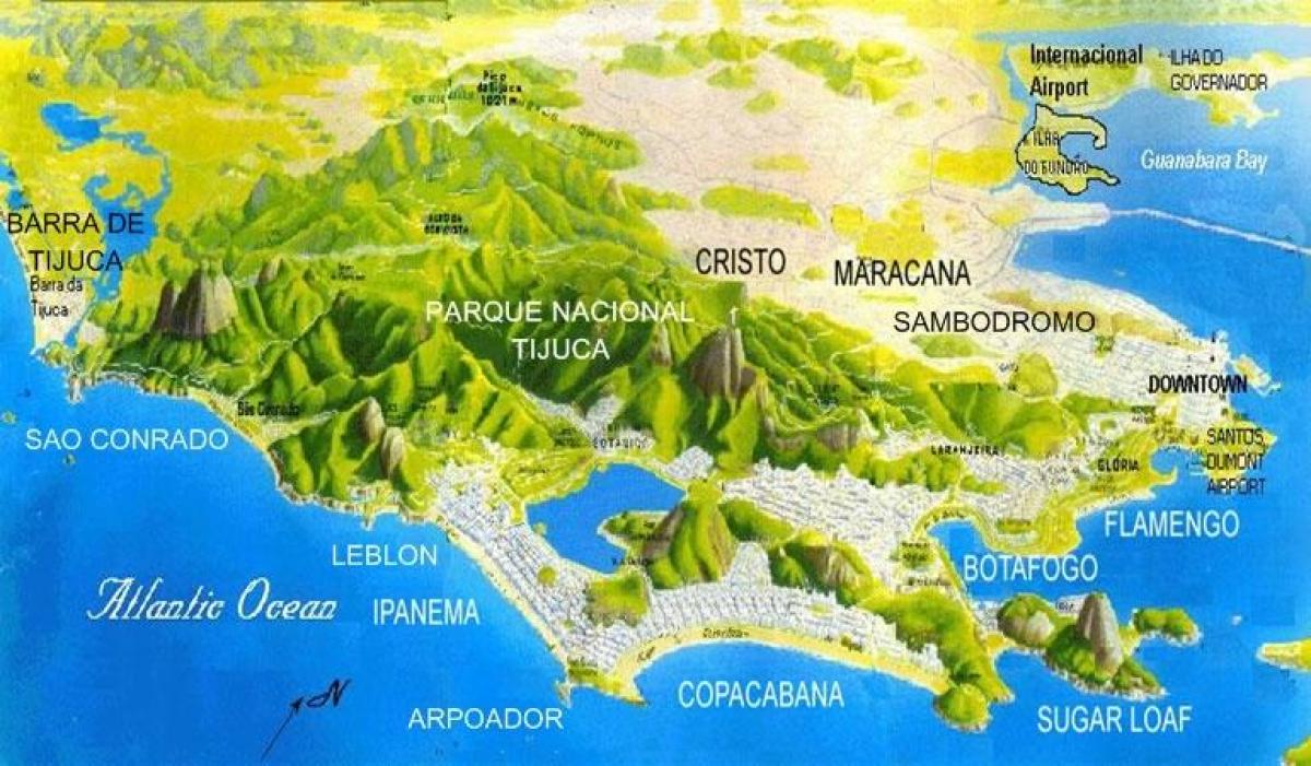 Քարտեզ լողափ Սան Конрадо