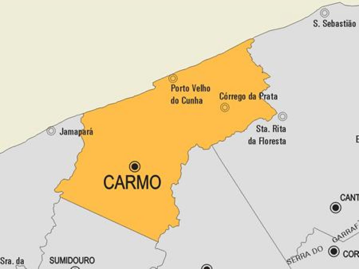Քարտեզ համայնքի Кардосо Морейра