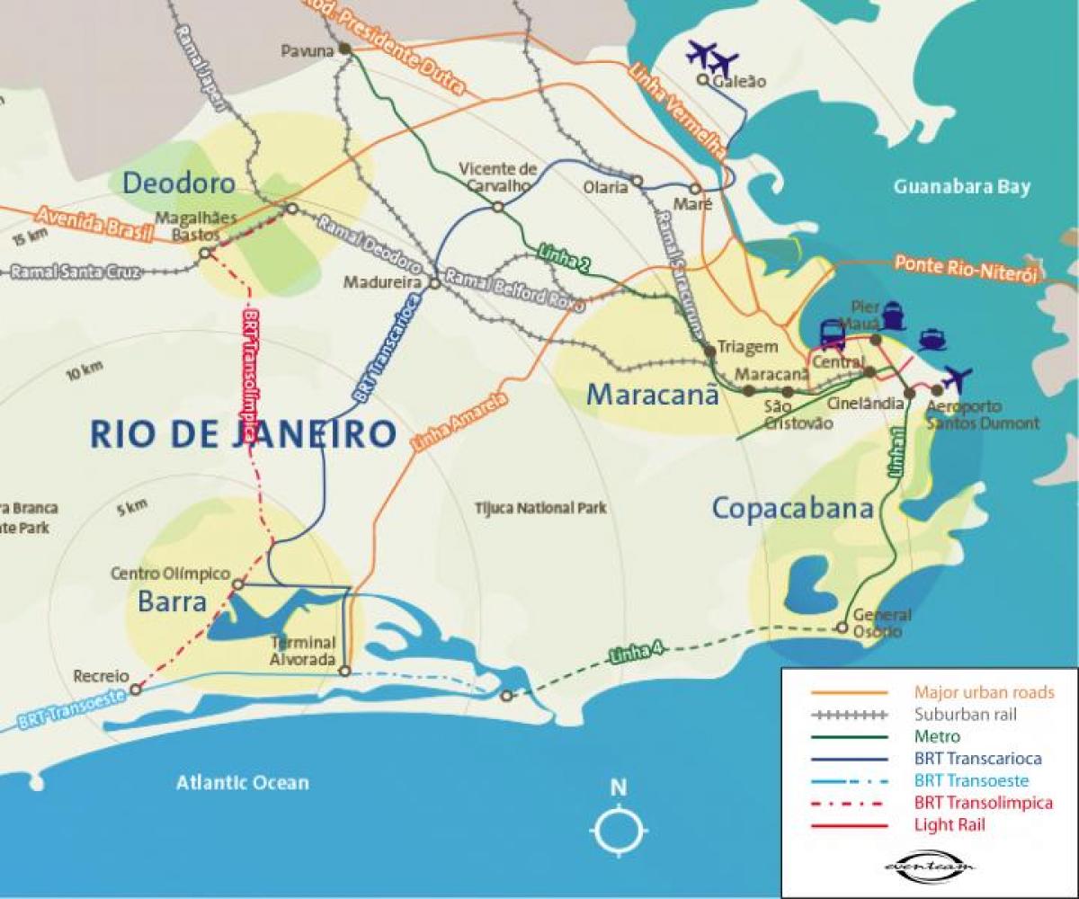 Քարտեզ Ռիո դե Ժանեյրոյում օդանավակայանների