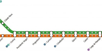Մետրոյի քարտ Ռիո-դե-Ժանեյրո - line 1-2-3