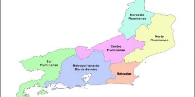Քարտեզ mesoregions Ռիո-դե-Ժանեյրոյում