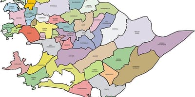 Քարտեզ quartiers обустроено Нитерой