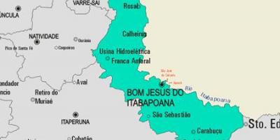 Քարտեզ Բոն-жезус-DOO գյուղապետարան Itabapoana