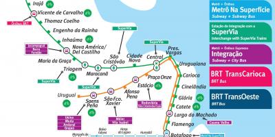 Քարտեզ Ռիո դե Ժանեյրոյում մետրոյում